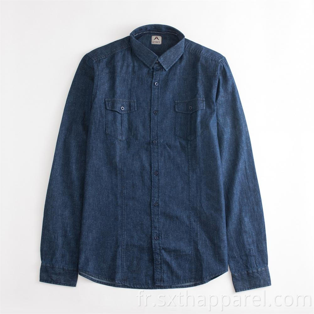 Long Sleeve Regular Dyed Casual Shirt